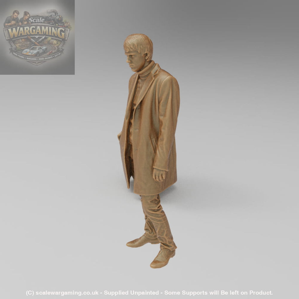 SW003 Male Teen Wearing Long Winter Coat - Figure