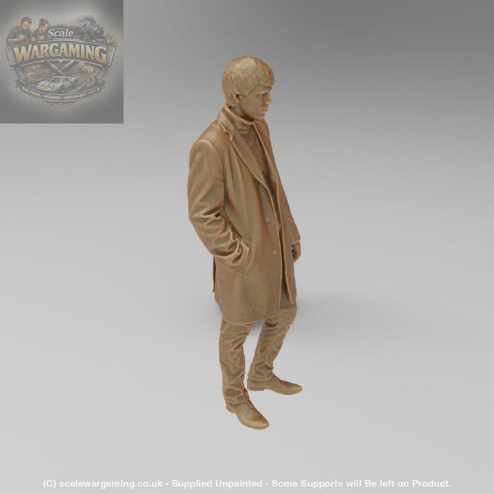 SW003 Male Teen Wearing Long Winter Coat - Figure