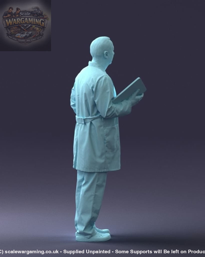 Male Doctor With Clip Board Figure