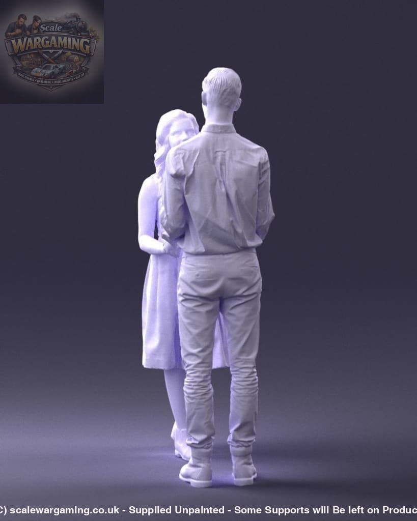 Young Couple Looking At Each Other Figure