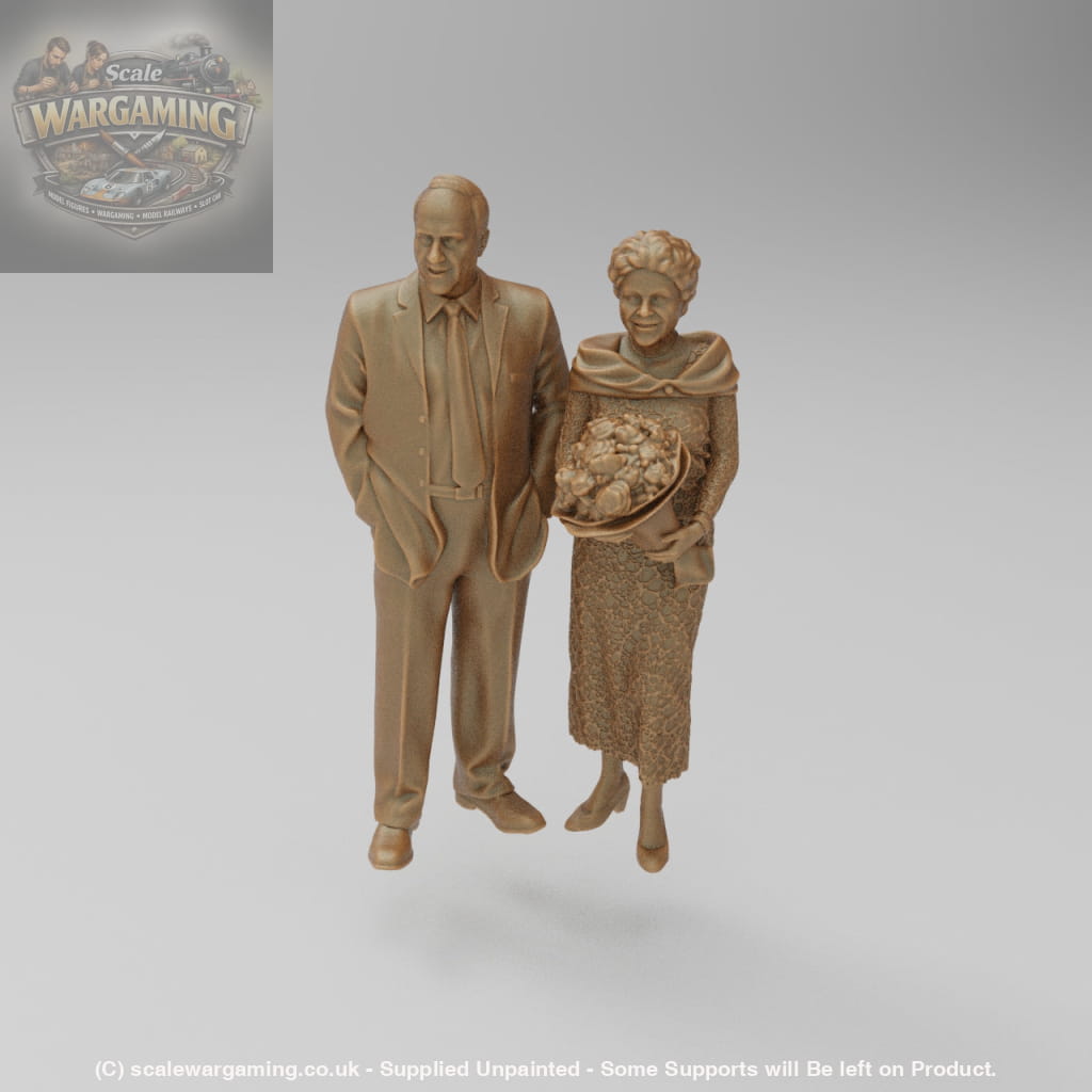 SW012 Older Couple with flowers - Figure