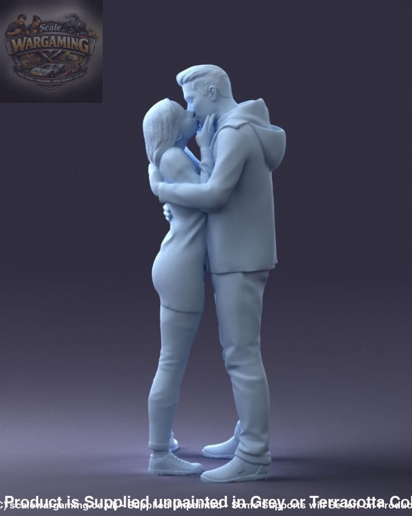Young Kissing Couple Figure