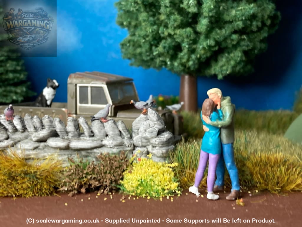 Young Kissing Couple Figure