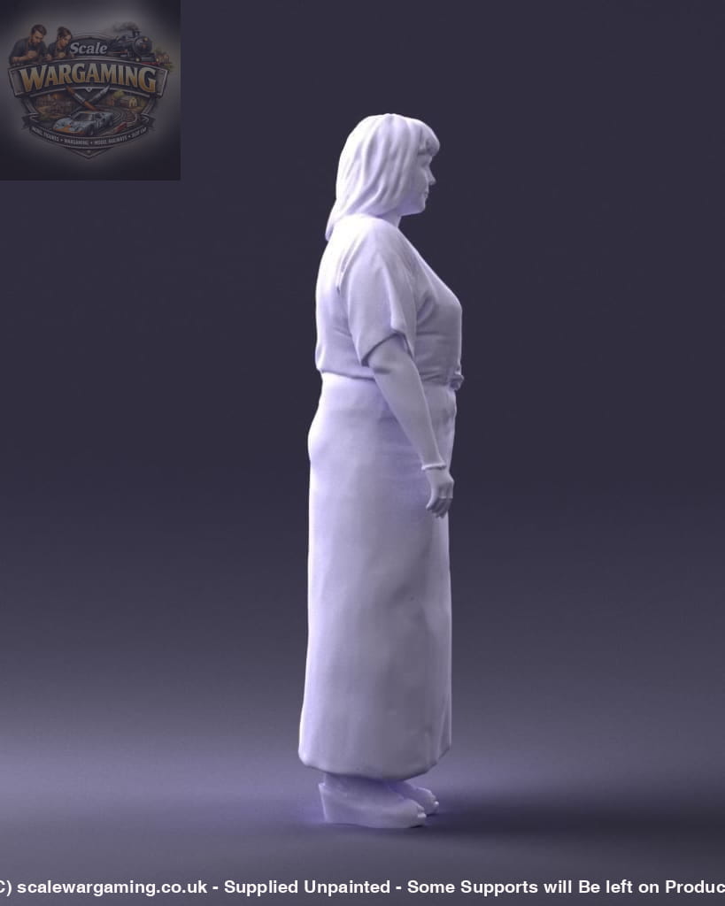 Young Girl In Long Dress Arm On Hip Figure