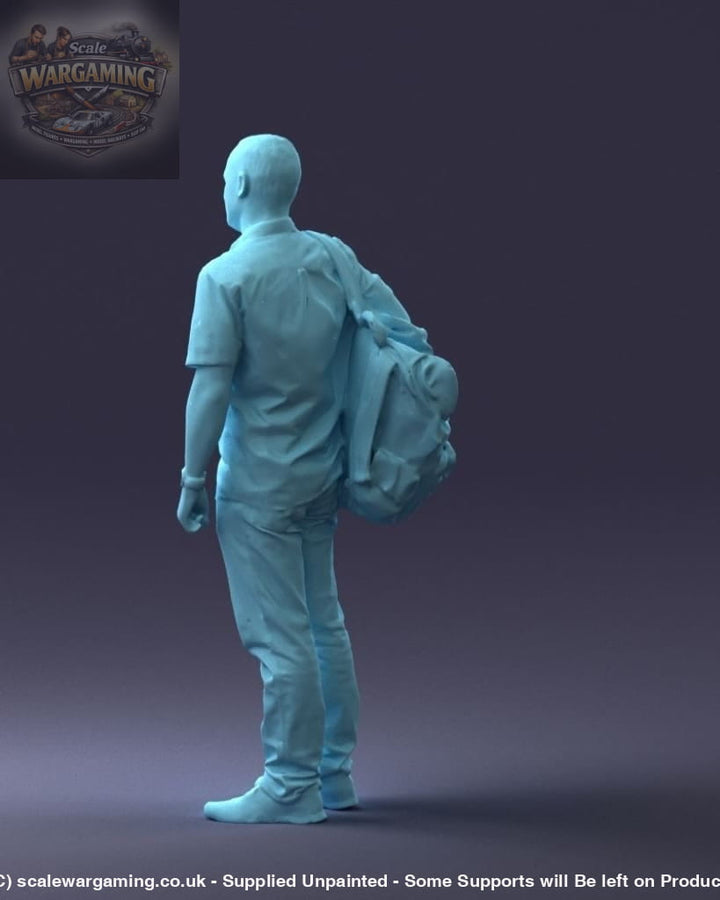 Male Coach-Train-Bus Driver And Bag Figure
