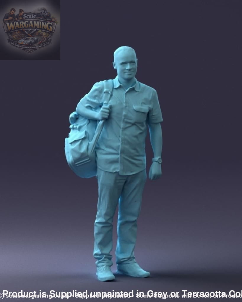 Male Coach-Train-Bus Driver And Bag Figure