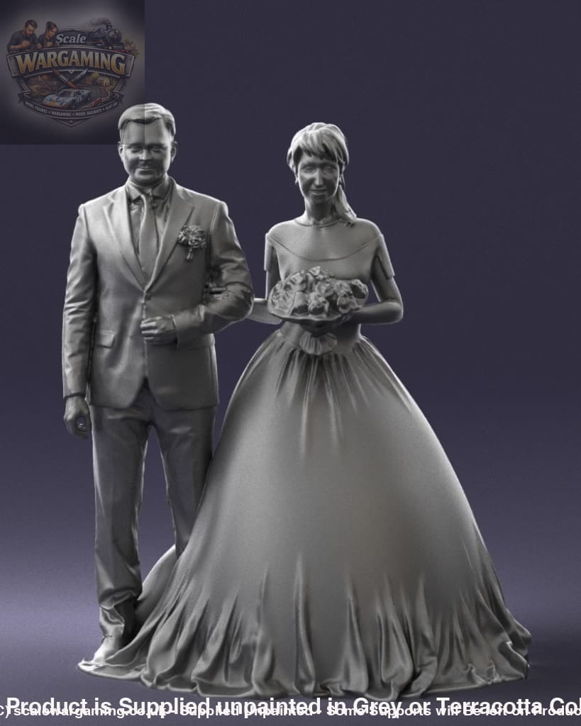 Wedding Bride & Groom Couple 2 Figure