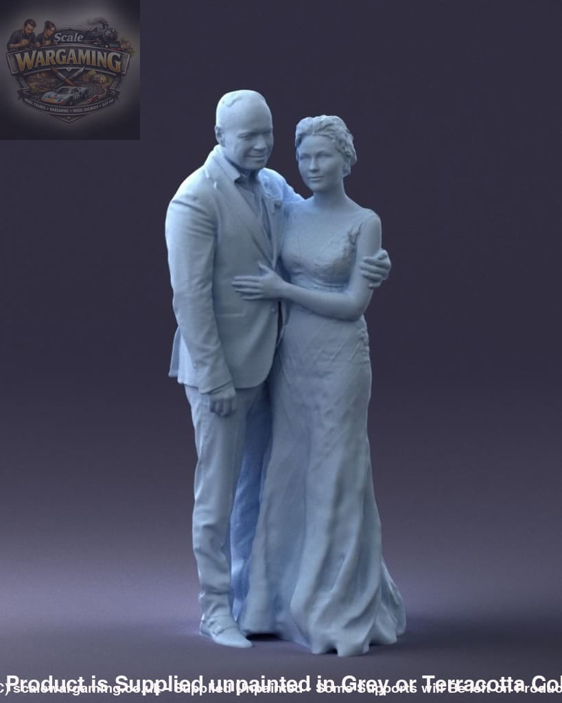 Wedding Bride & Groom Couple 3 Figure