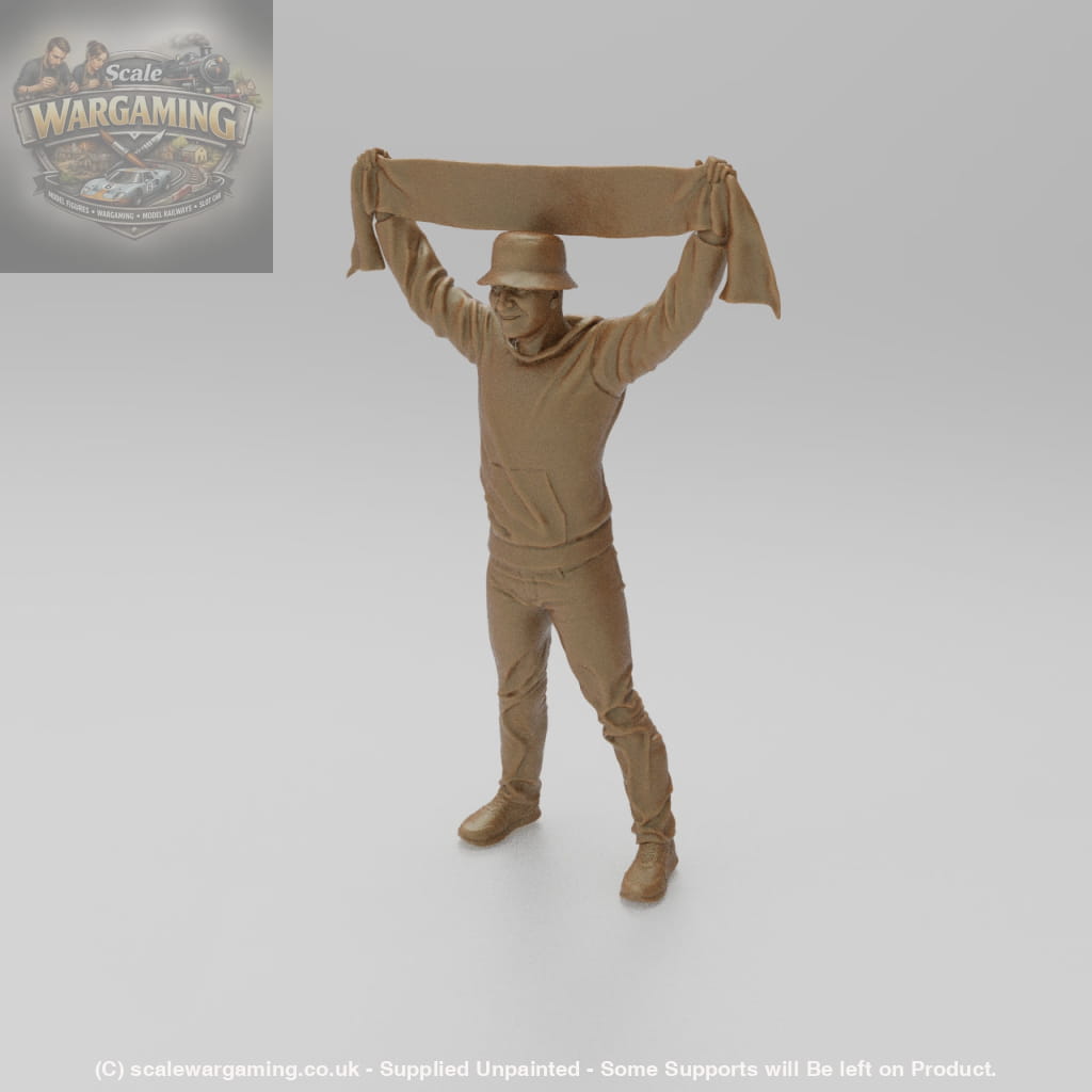 SW038 Sports Fan holding Scarf - Figure