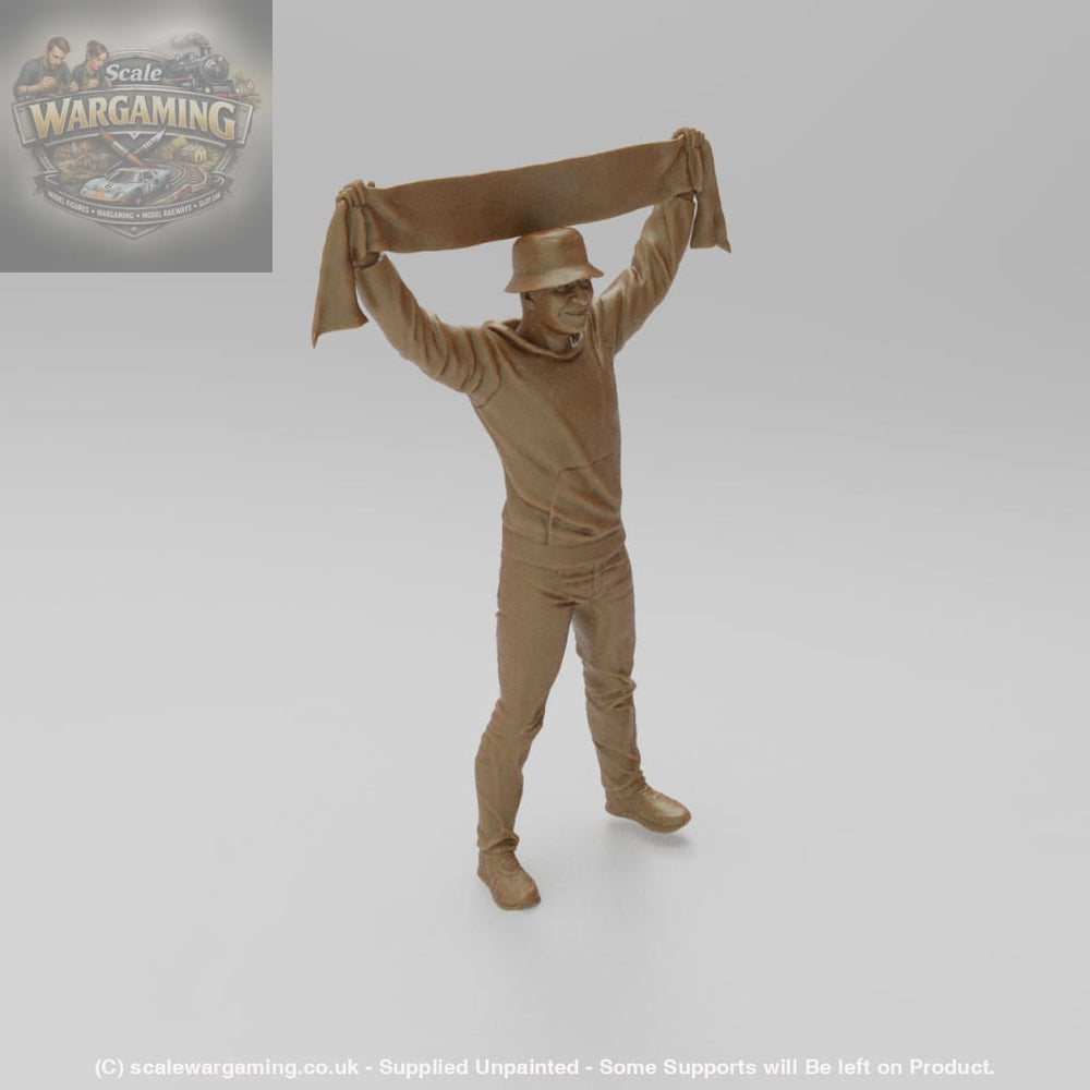 SW038 Sports Fan holding Scarf - Figure