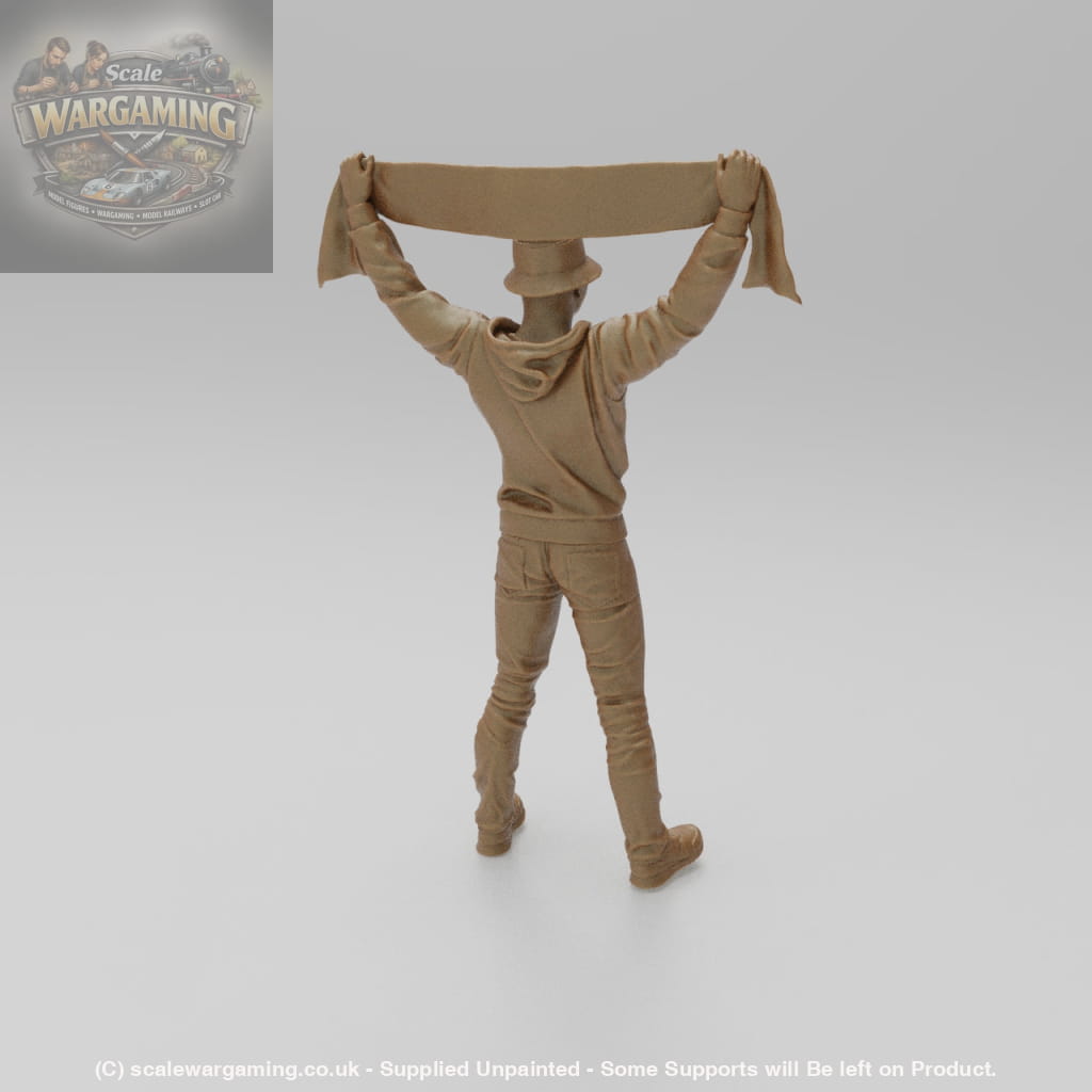 SW038 Sports Fan holding Scarf - Figure
