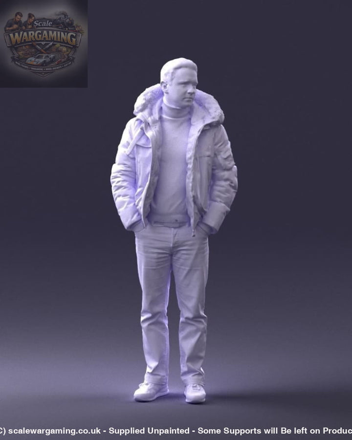 Male In Winter Jacket/pilot Jacket Figure