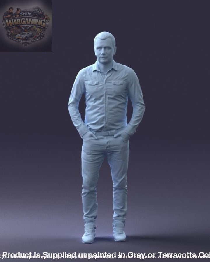 Male With Hands In Pockets Figure