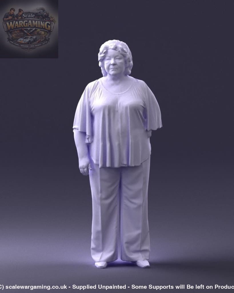 Stern Elderly Lady Arm Behind Back Figure