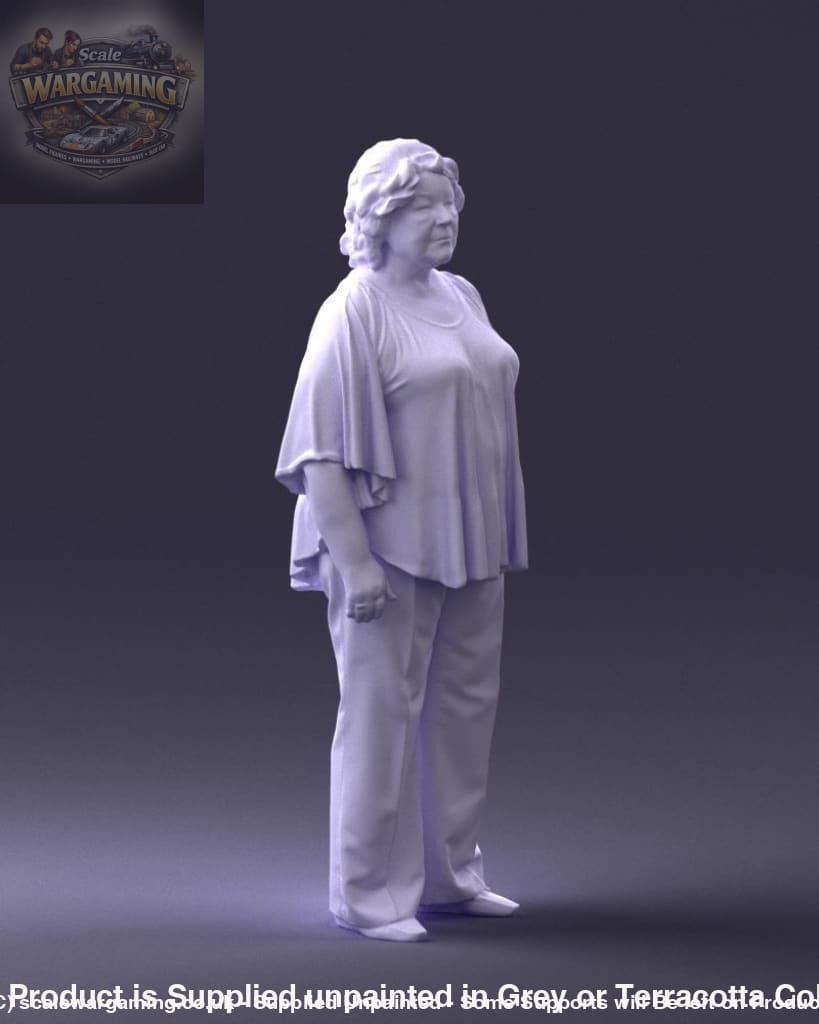 Stern Elderly Lady Arm Behind Back Figure