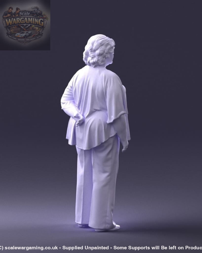 Stern Elderly Lady Arm Behind Back Figure