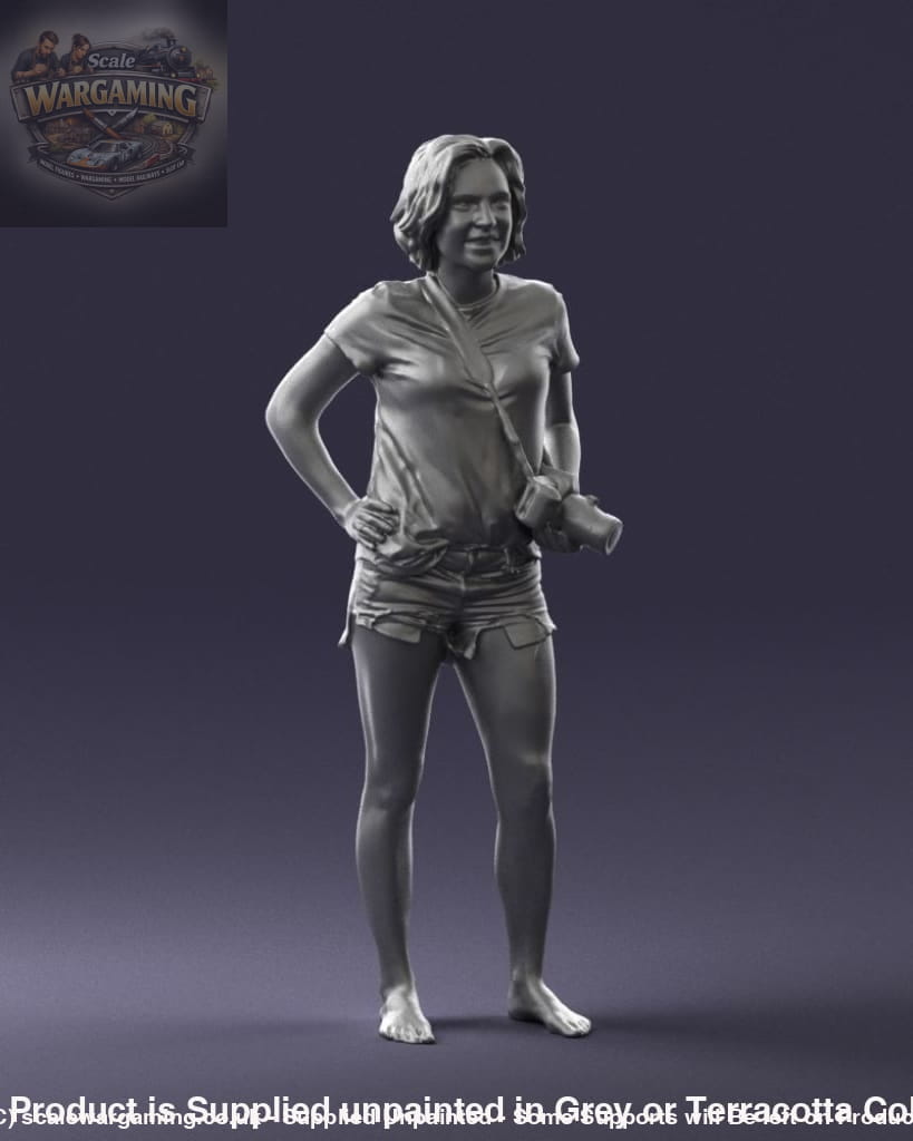Female In Shorts With Camera Figure