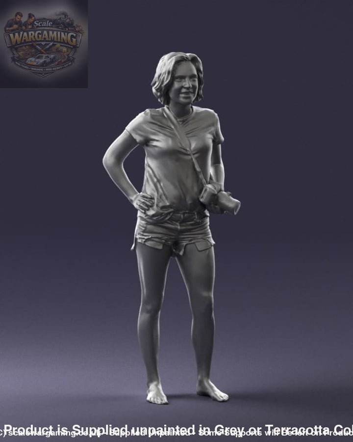 Female In Shorts With Camera Figure