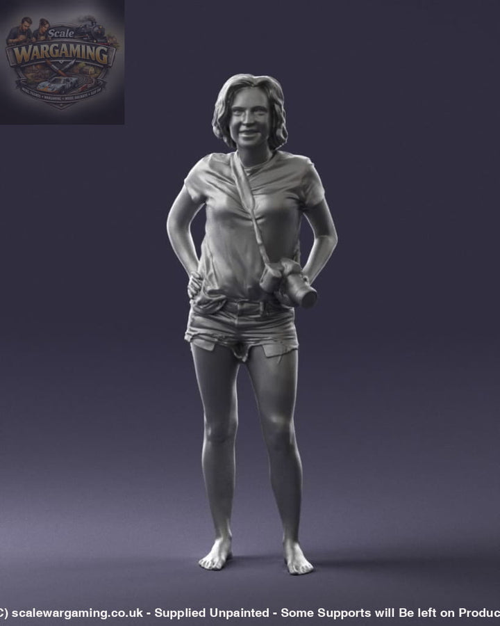 Female In Shorts With Camera Figure