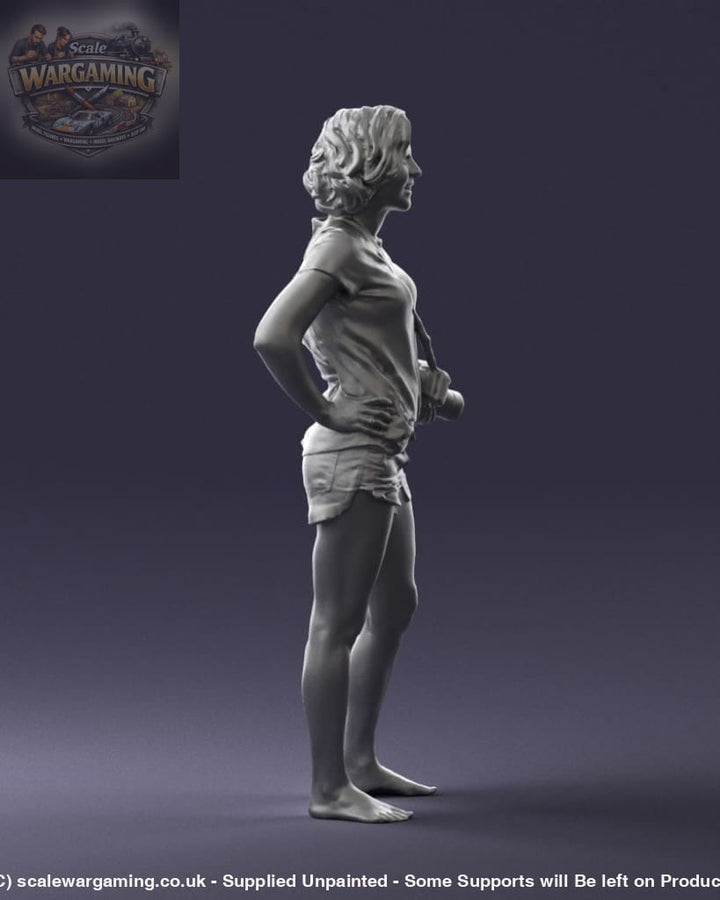 Female In Shorts With Camera Figure