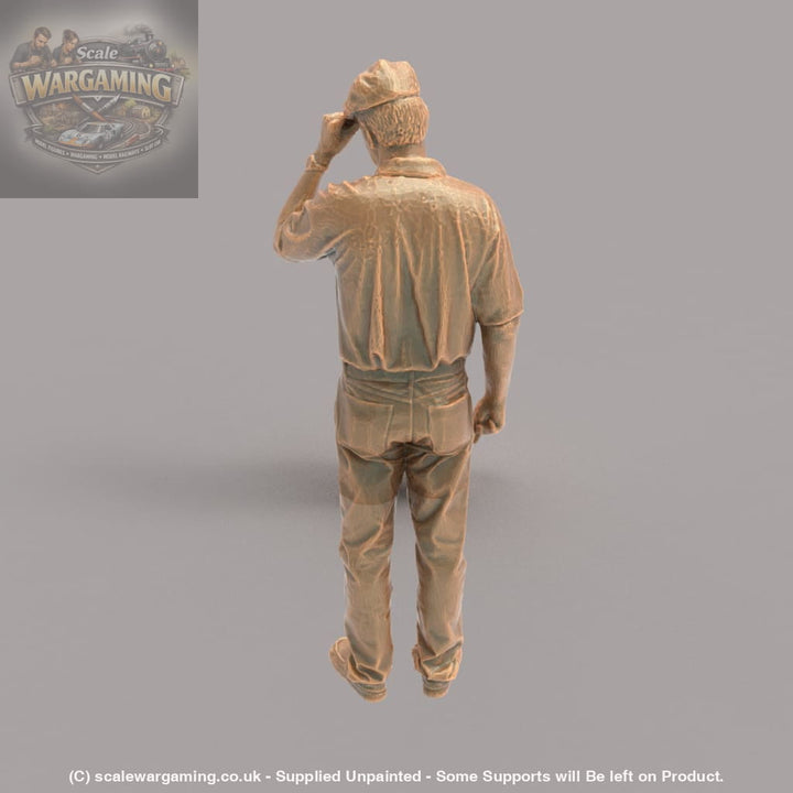 MM071 Older Male Farmer With Cloth Cap Figure
