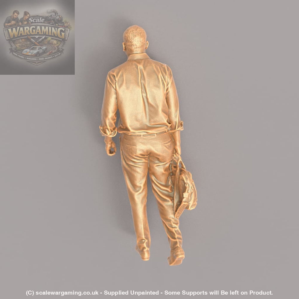 MM072 Male Commuter/Office Worker with Bag Figure