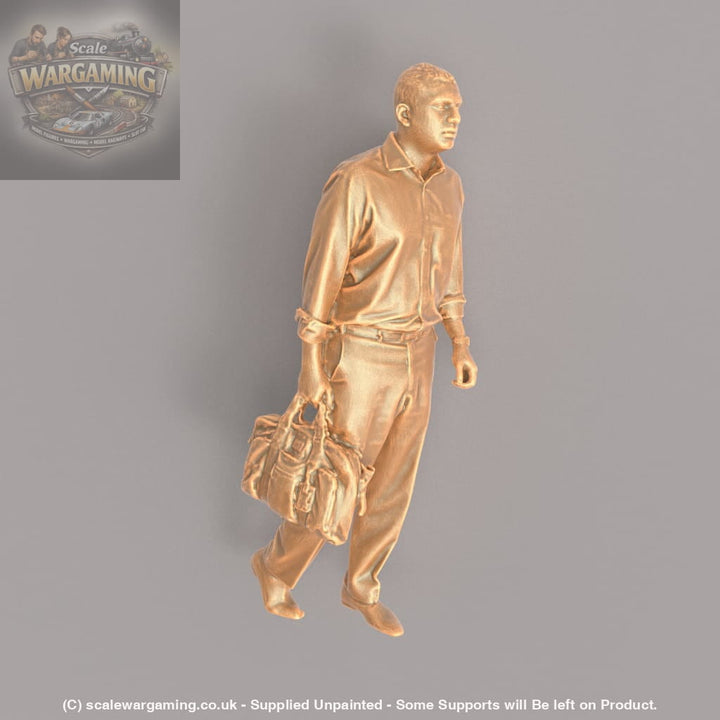 MM072 Male Commuter/Office Worker with Bag Figure