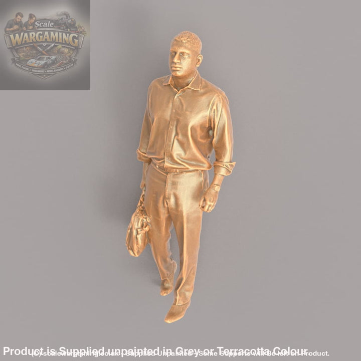 MM072 Male Commuter/Office Worker with Bag Figure