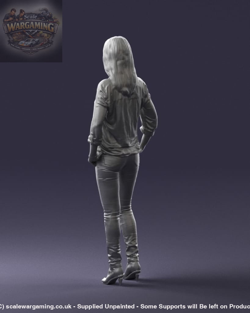 Young Stylish Girl Hands In Pockets Figure