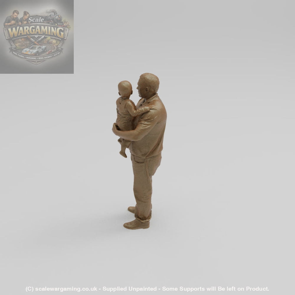 SW085 Young Dad with Child in Arms - Figure