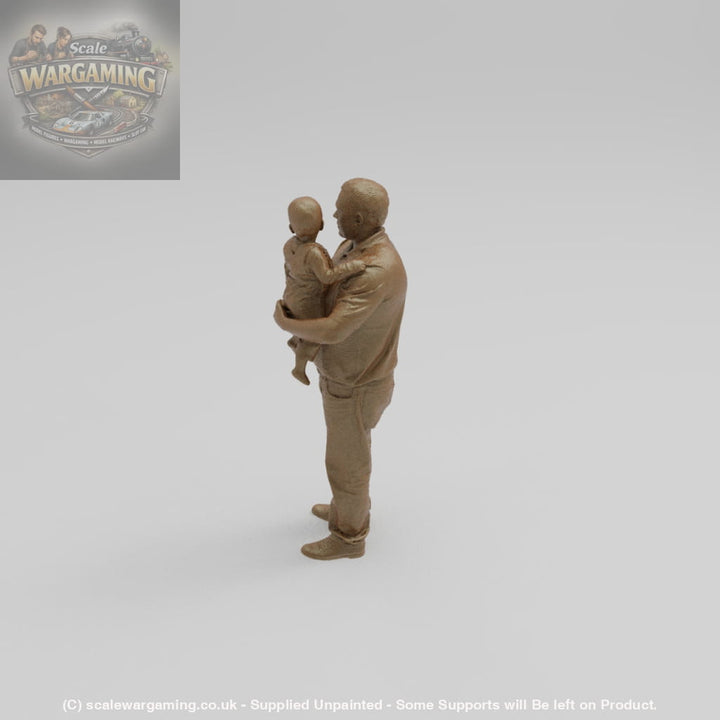 SW085 Young Dad with Child in Arms - Figure
