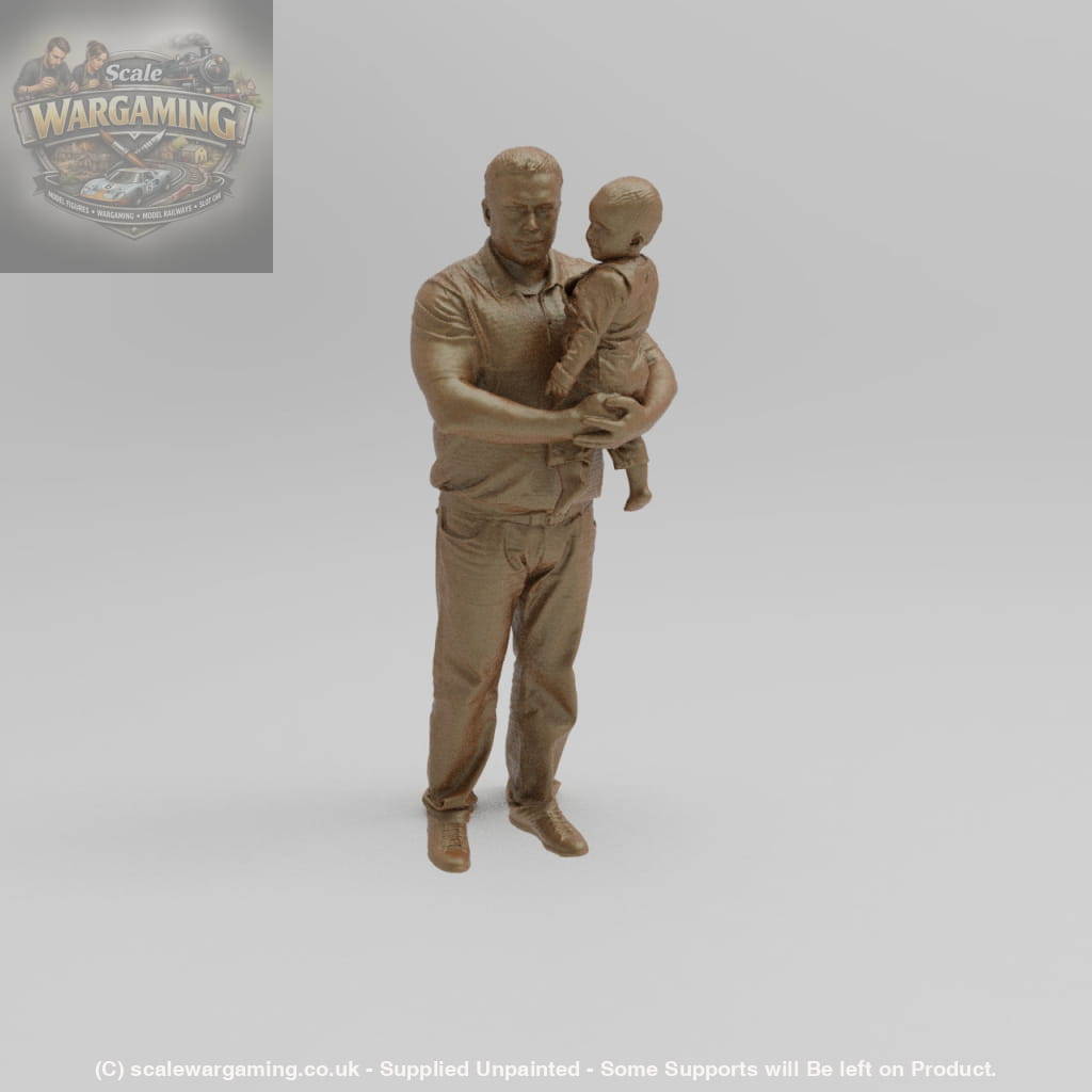 SW085 Young Dad with Child in Arms - Figure