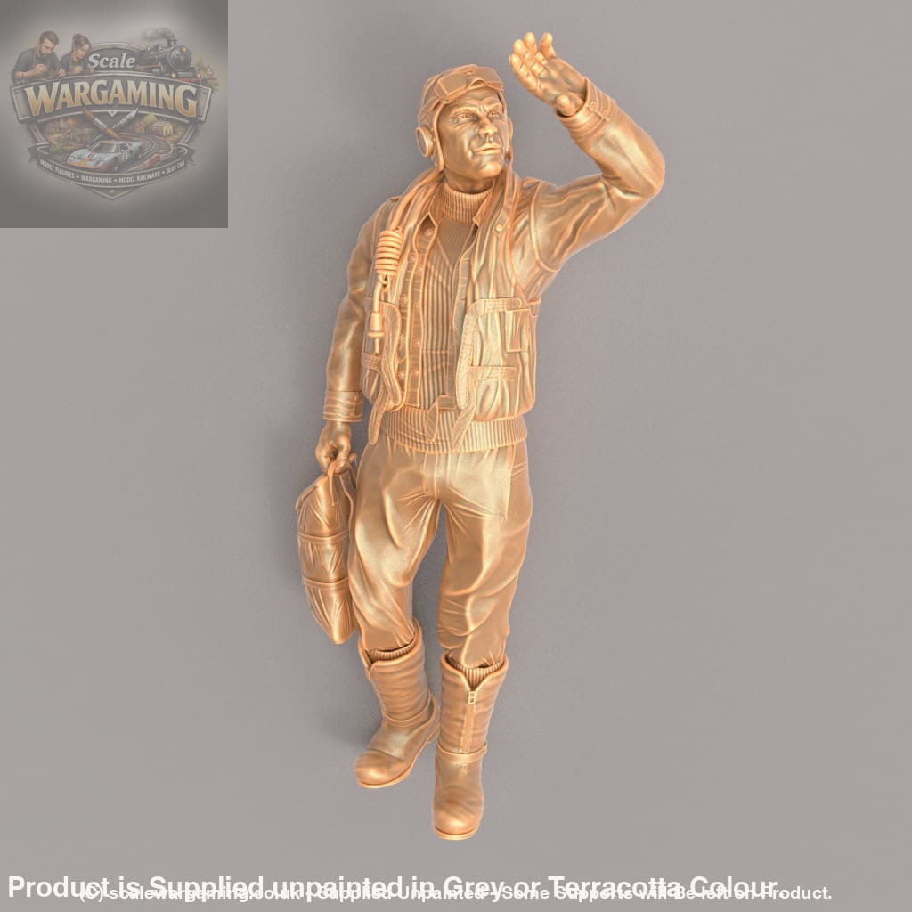 MM090 British WW11 Pilot Looking to the Sky Figure