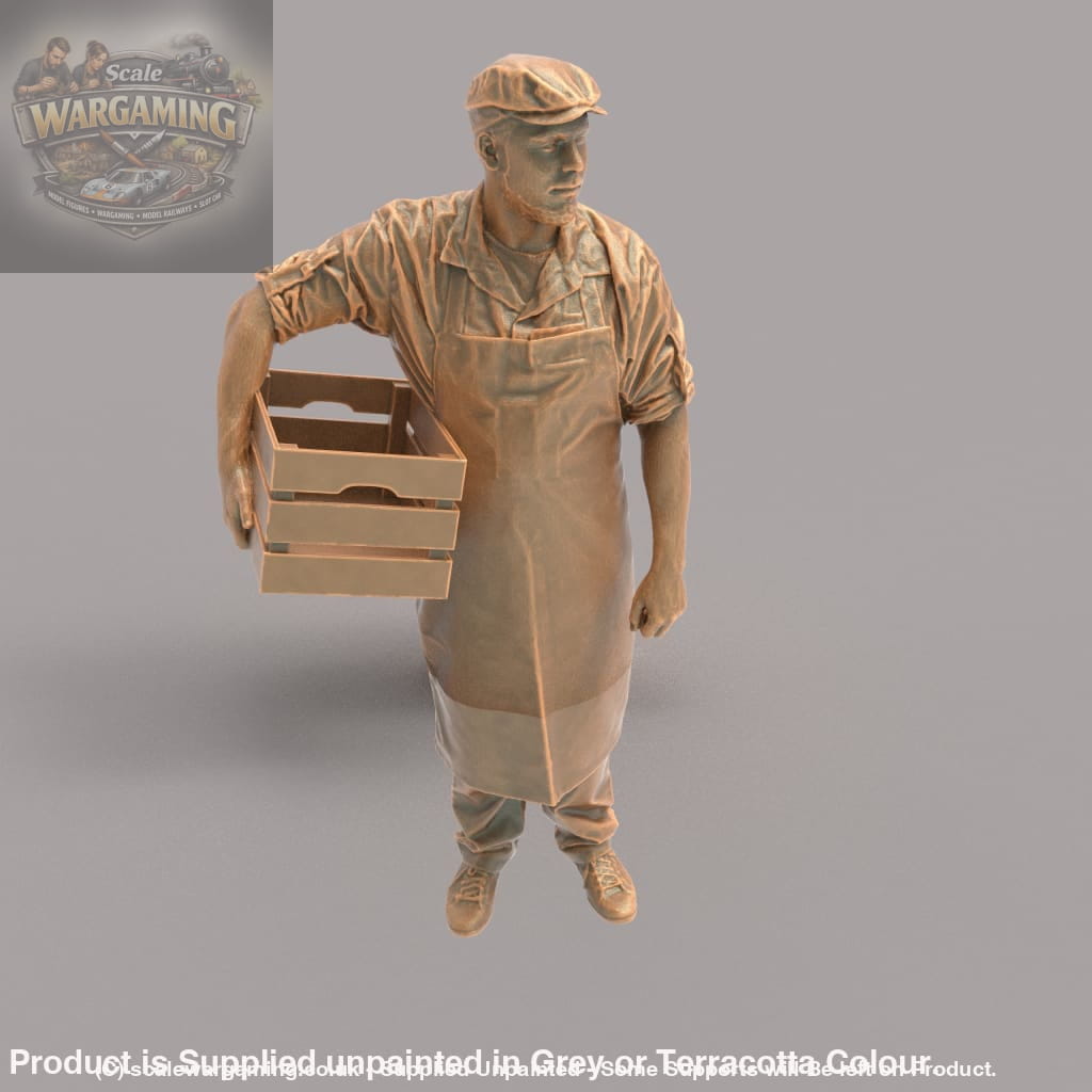 MM1034 Shop Keeper With Veg Box Figure