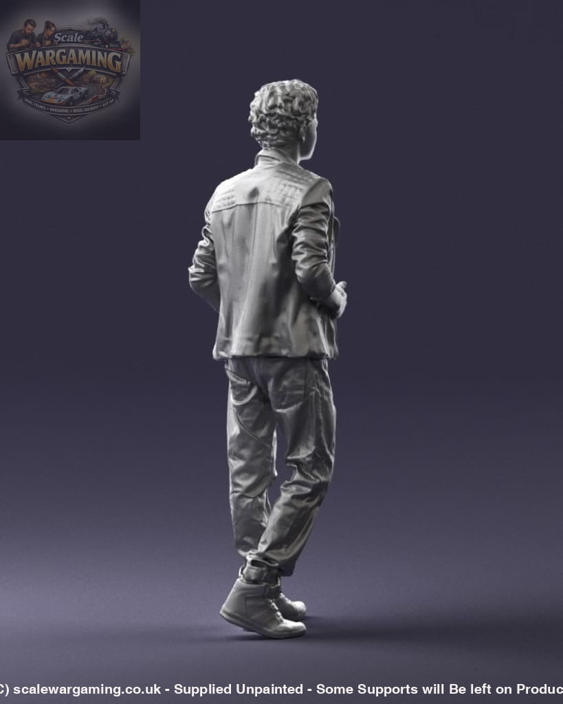Trendy Young Teenager In Jacket And Trousers Figure