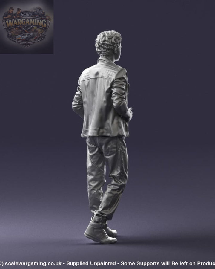 Trendy Young Teenager In Jacket And Trousers Figure