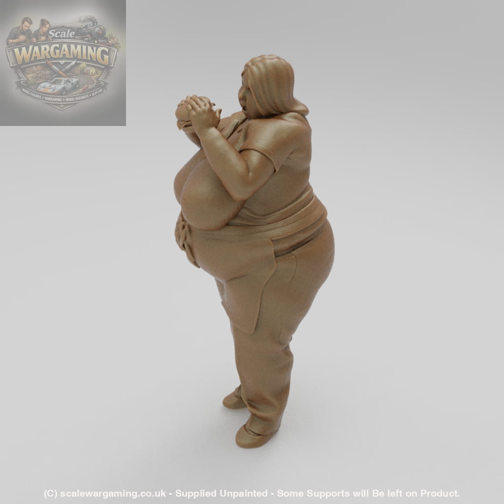 SW1131 Large Lady Eating Burger - Figure