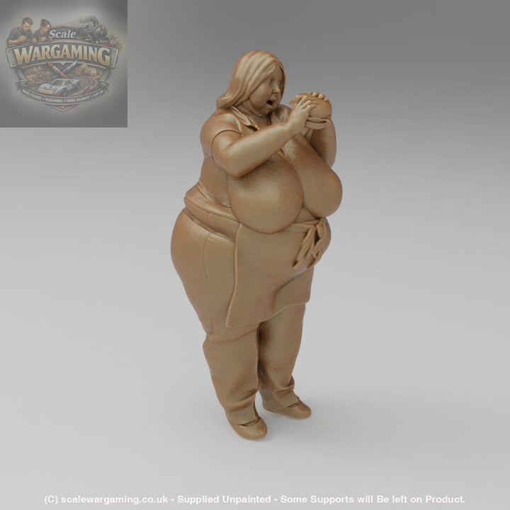 SW1131 Large Lady Eating Burger - Figure