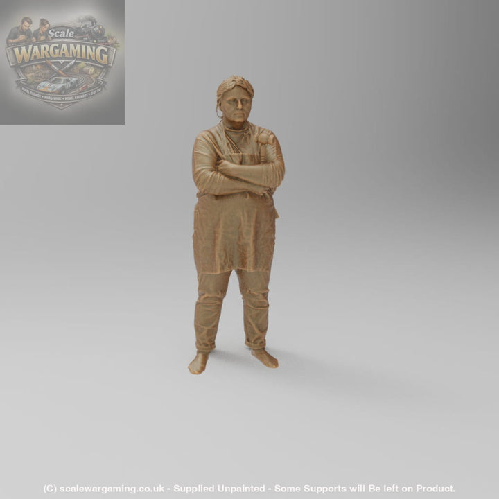 SW1137 Lady Carrying hammer wearing Apron - Figure