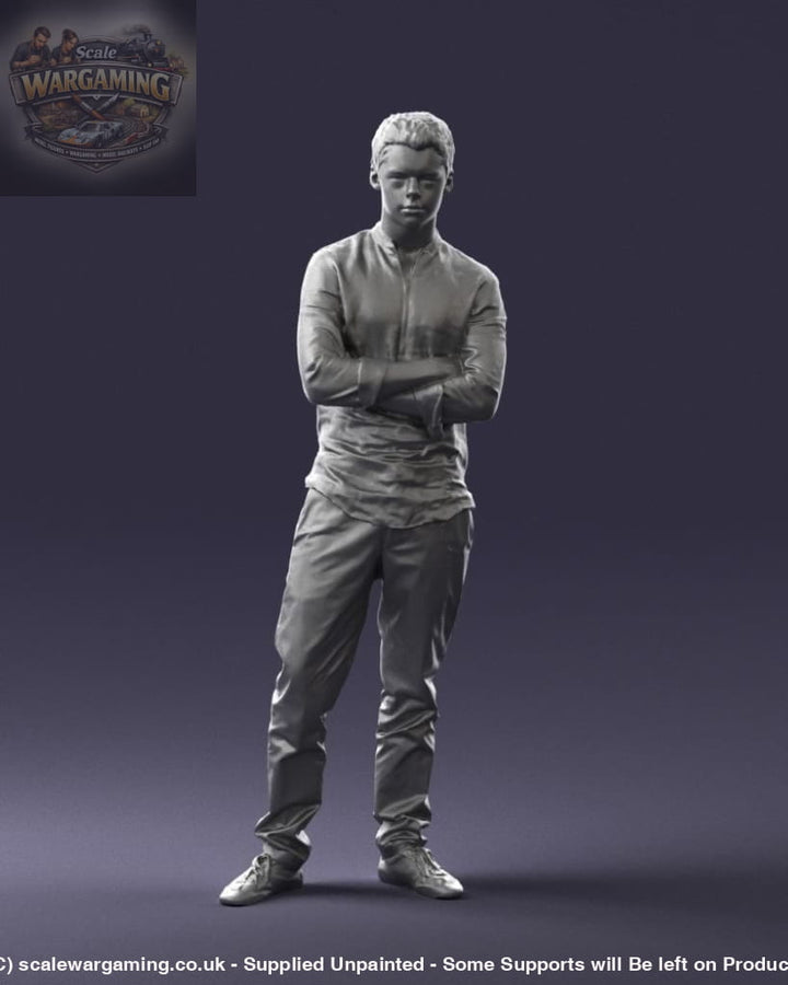 Young Teenager Arms Crossed Figure