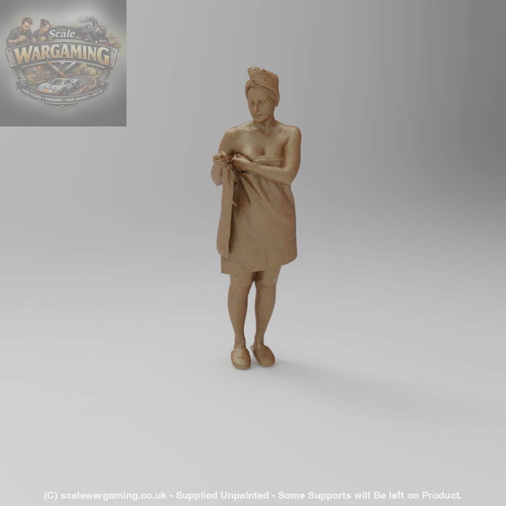 SW1141 Girl in Bathrobe and Towl on Hair - Figure