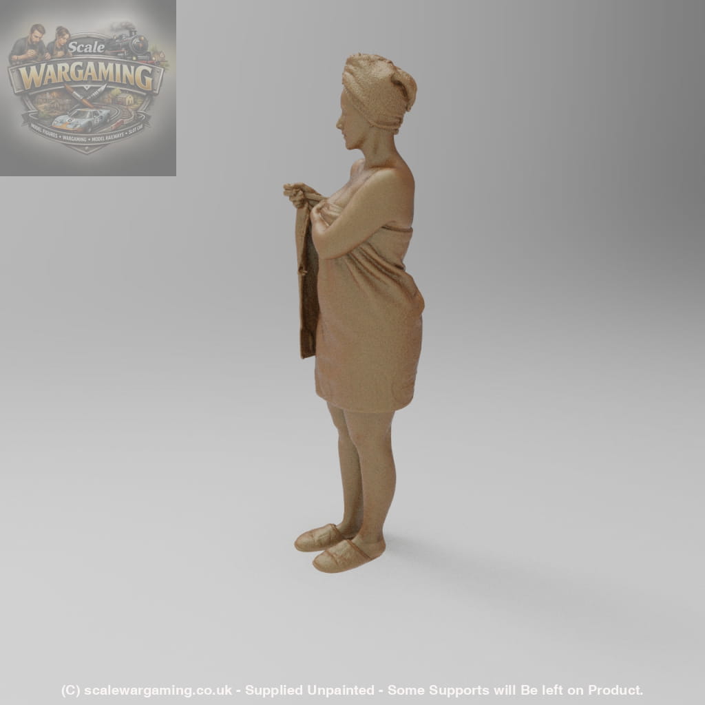 SW1141 Girl in Bathrobe and Towl on Hair - Figure