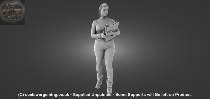 MM1147 Office girl with files Figure