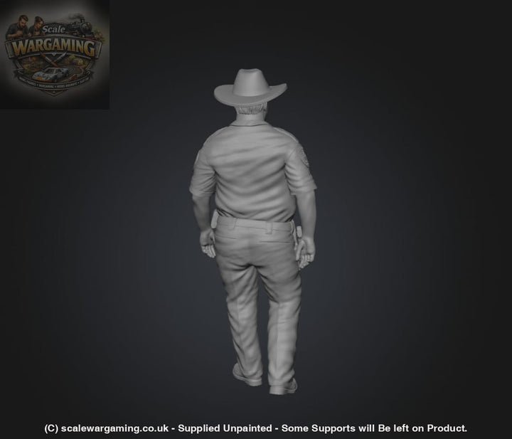 SW1158 Overweight US Policeman Large Hat - Figure