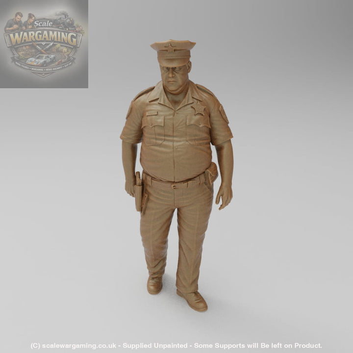 SW1158 Overweight US Policeman Small Hat - Figure