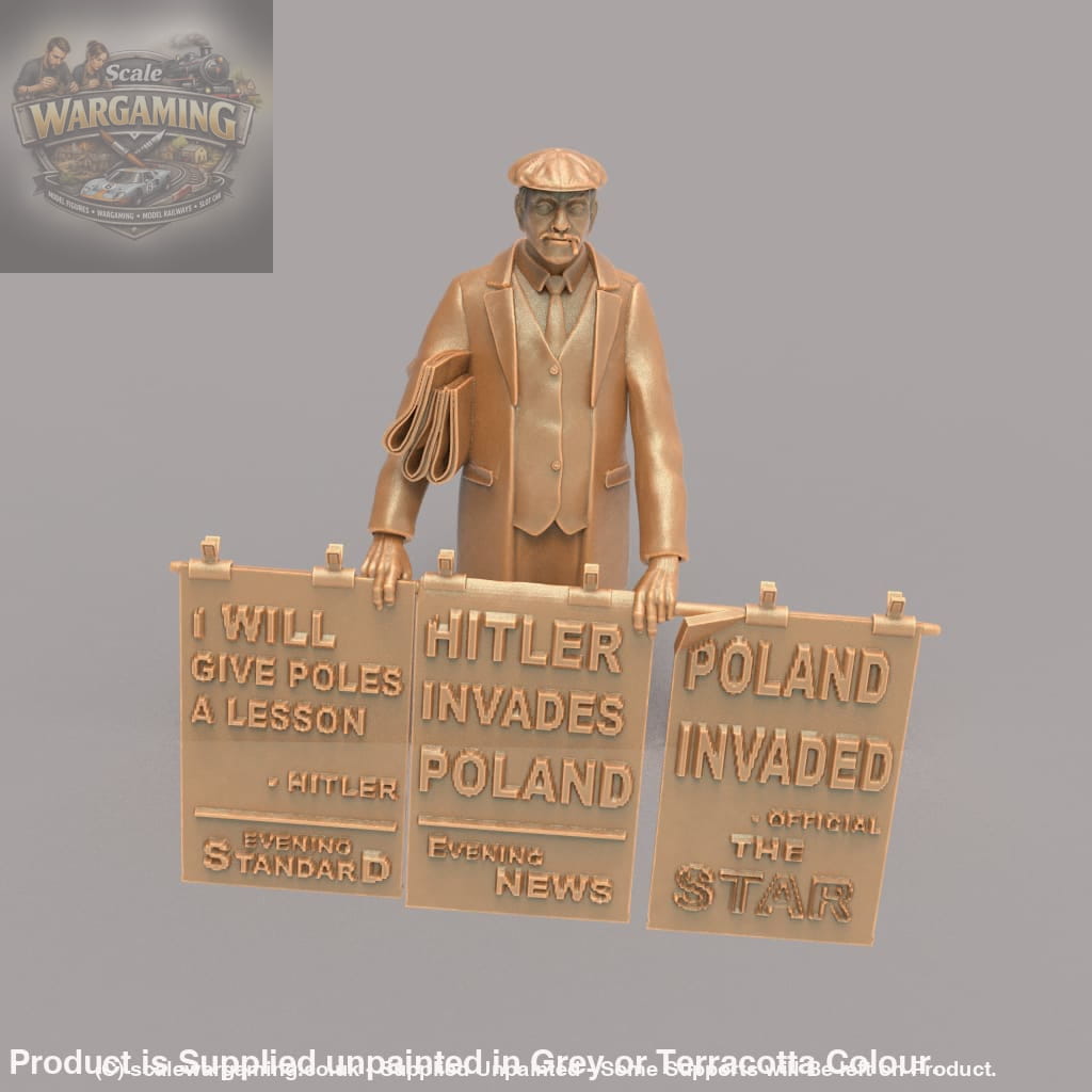 MM1167 WW2 Famous Newspaper seller Figure