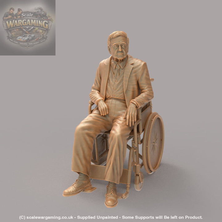 MM1212 Old man sitting in a wheel chair Figure