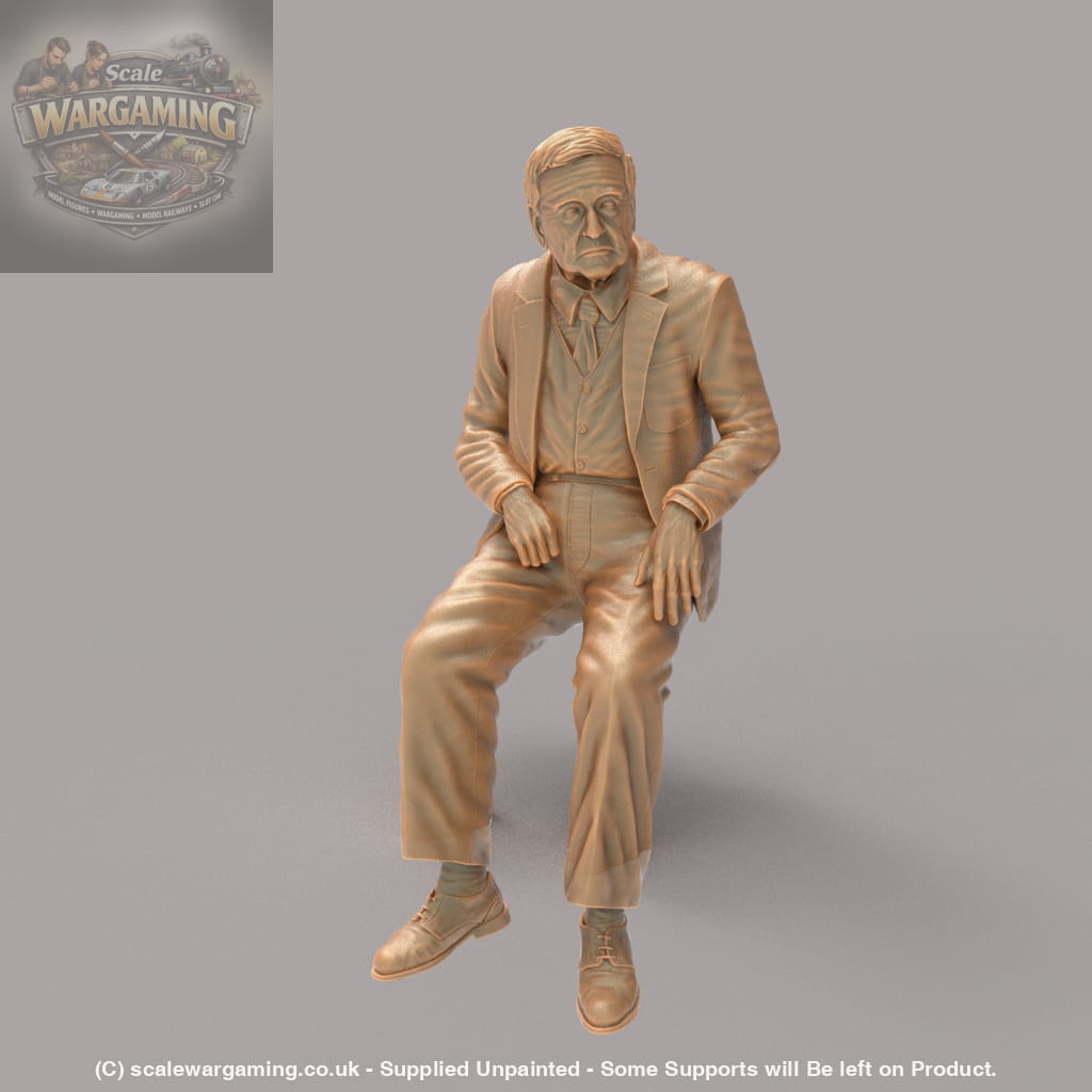 MM1212 Old man sitting in a wheel chair Figure