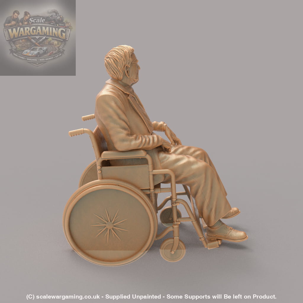 MM1212 Old man sitting in a wheel chair Figure