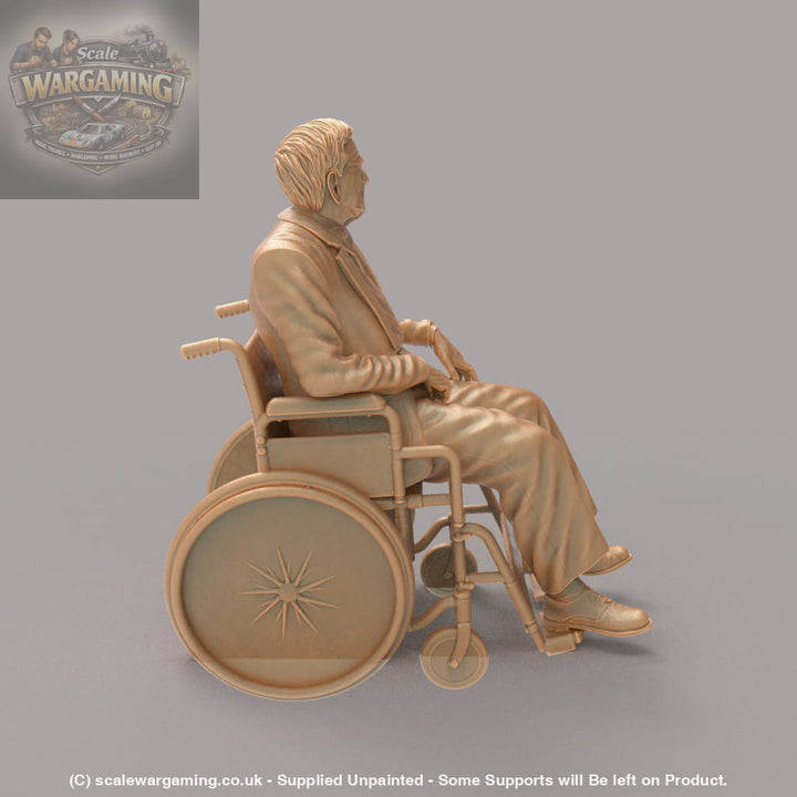 MM1212 Old man sitting in a wheel chair Figure